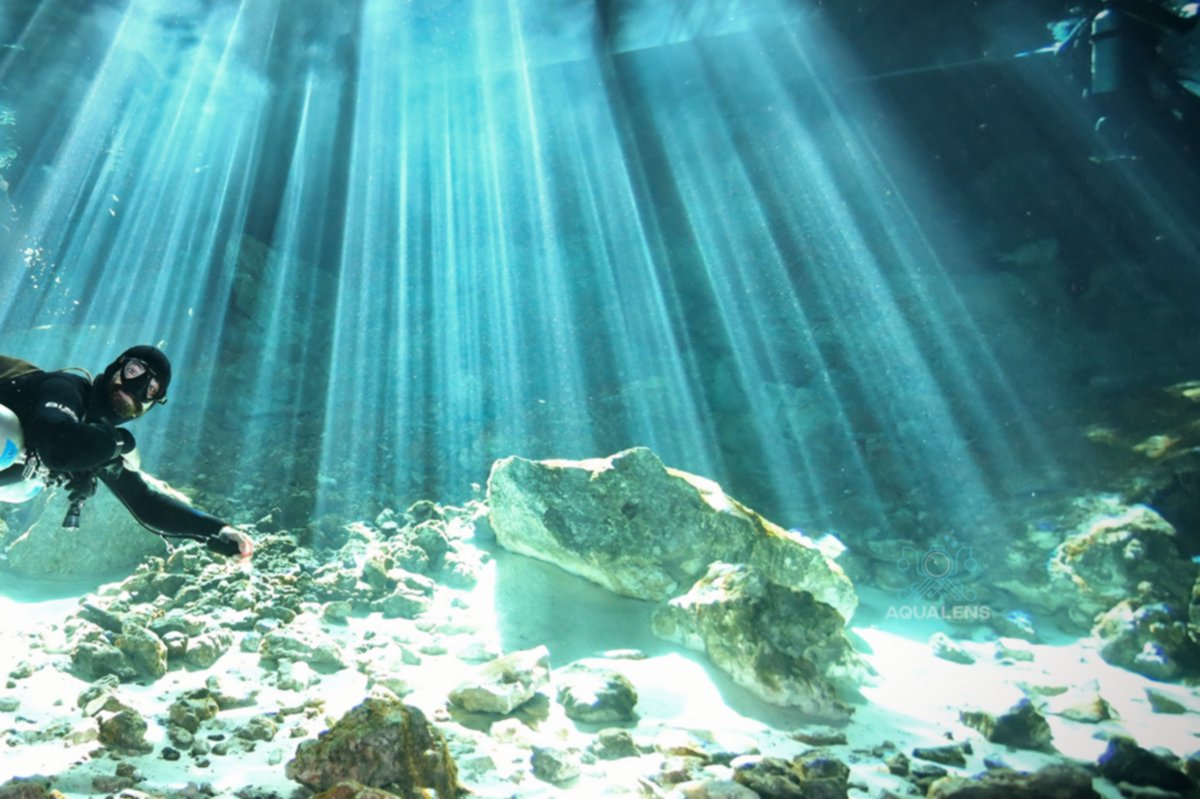 Cave diving in tulum mexico coco beach playa del carmen