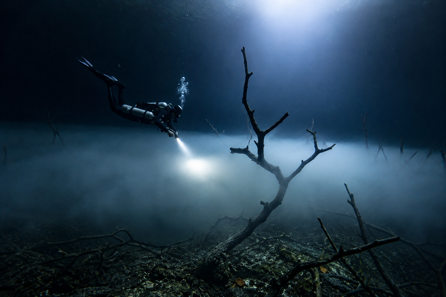 Angelita Cenote Mexico – The Famous Hydrogen Sulfide Cloud Underwater